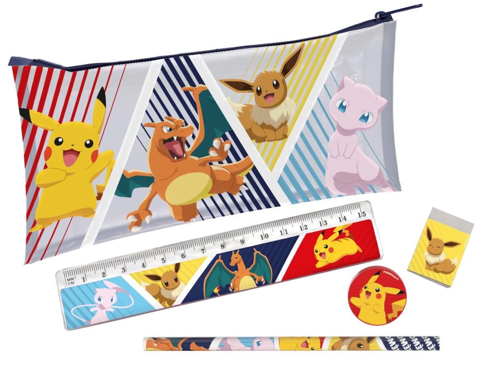 Précommande : POKEMON - Set de Papeterie avec Pochette - 5pc