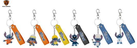 Précommande : DISNEY - Stitch job experience camp series - Display 12 Porte-clés 4cm