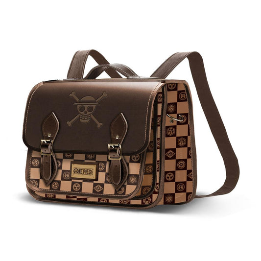 Précommande : ONE PIECE - Damier - Sac à Dos Cartable Convertible '27x20x11cm'