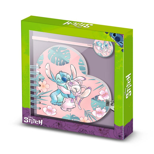 Précommande : STITCH & ANGEL - Gift Box - Journal Secret + Stylo Bille