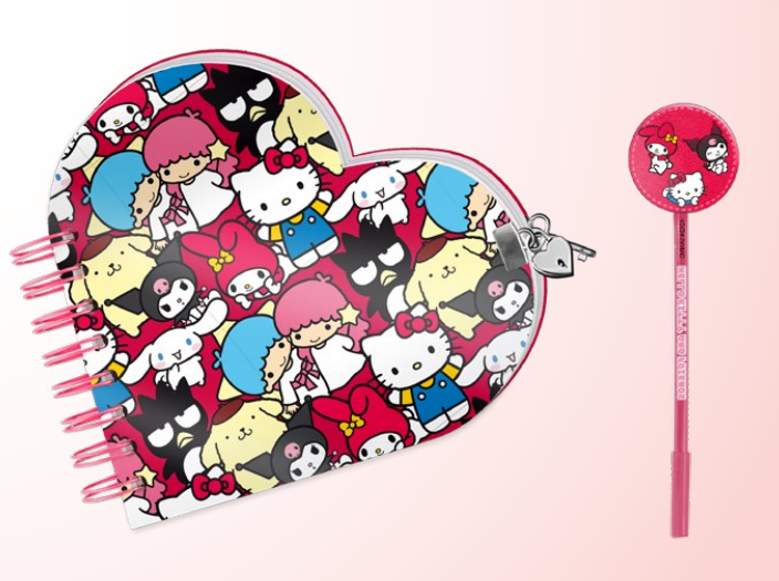 Précommande : HELLO KITTY & Friends - Gift Box - Journal Secret + Stylo Bille