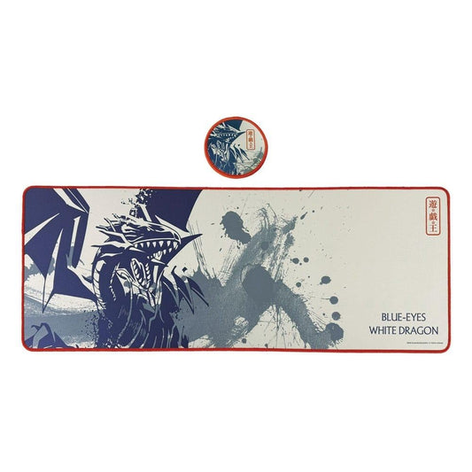 Précommande : YU-GI-OH  - Blue Eyes White Dragon - Tapis de Bureau XL + 1 Sous-Verre