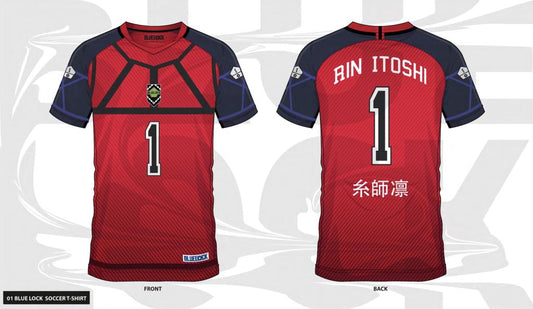 Précommande : BLUE LOCK - Rin Itoshi 1 - Maillot de Foot Homme (M)