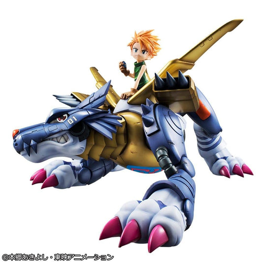 Précommande : DIGIMON - Metal Garurumon & Ishida - Statuette G.E.M. Precious 30cm