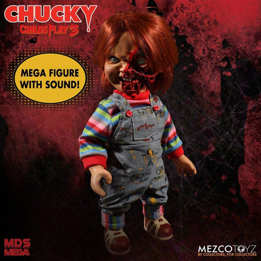 Précommande : CHUCKY - Child's Play 3 - Poupée parlante Pizza Face Chucky - 38cm