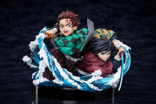 Précommande : DEMON SLAYER - Tanjiro & Giyuu - Statuette 13cm