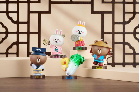 Précommande : LINE FRIENDS & NATIONAL PALACE MUSEUM - Set 5 Figure Kawaii
