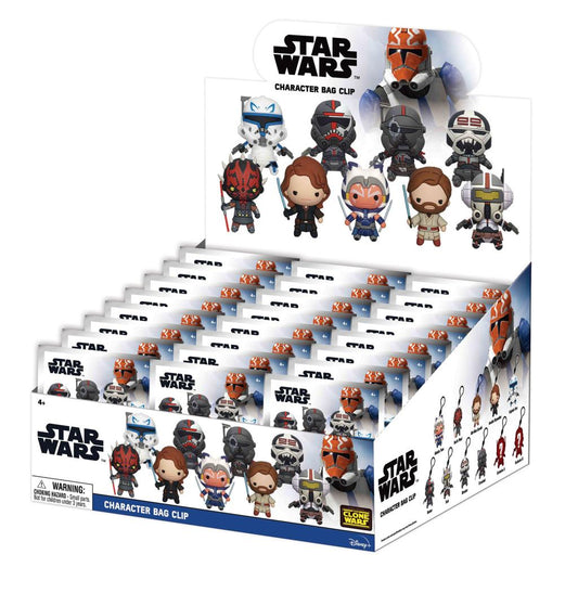 Précommande : STAR WARS THE CLONE WARS -Series 4 - 3D Foam Bag Clip (Display 24 Pcs)