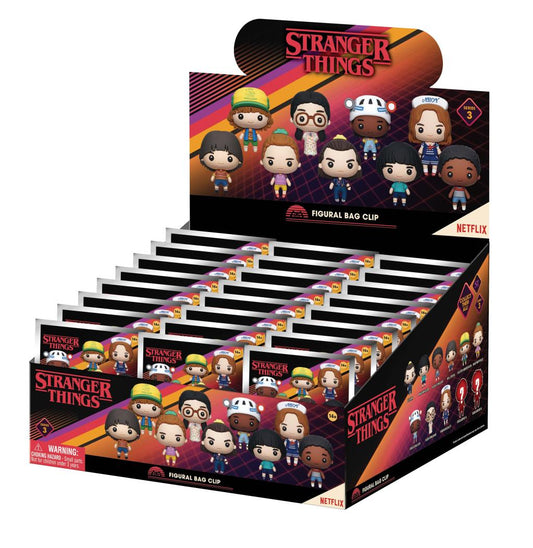 Précommande : STRANGER THINGS - Series 3 - 3D Foam Bag Clip (Display 24 Pcs)