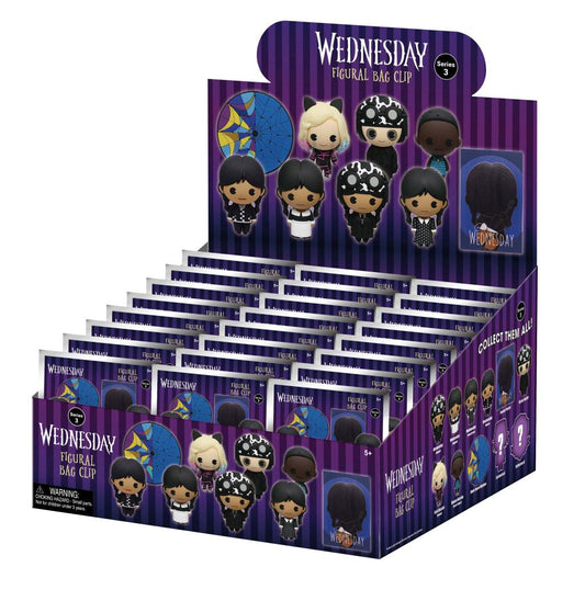 Précommande : MERCREDI - Series 3 - 3D Foam Bag Clip (Display 24 Pcs)