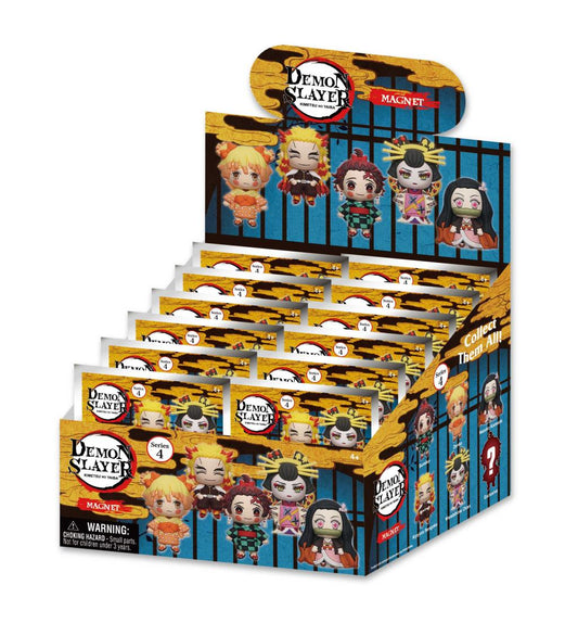 Précommande : DEMON SLAYER -Serie 4 - 3D Foam Magnets in blind bags (Display 12 Pcs)