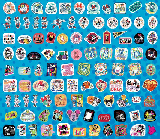 Précommande : MICKEY & MINNIE - Set de 100 Stickers (Display de 20)