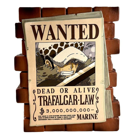 Précommande : ONE PIECE - Law "Wanted" - Tirelire PVC 16cm