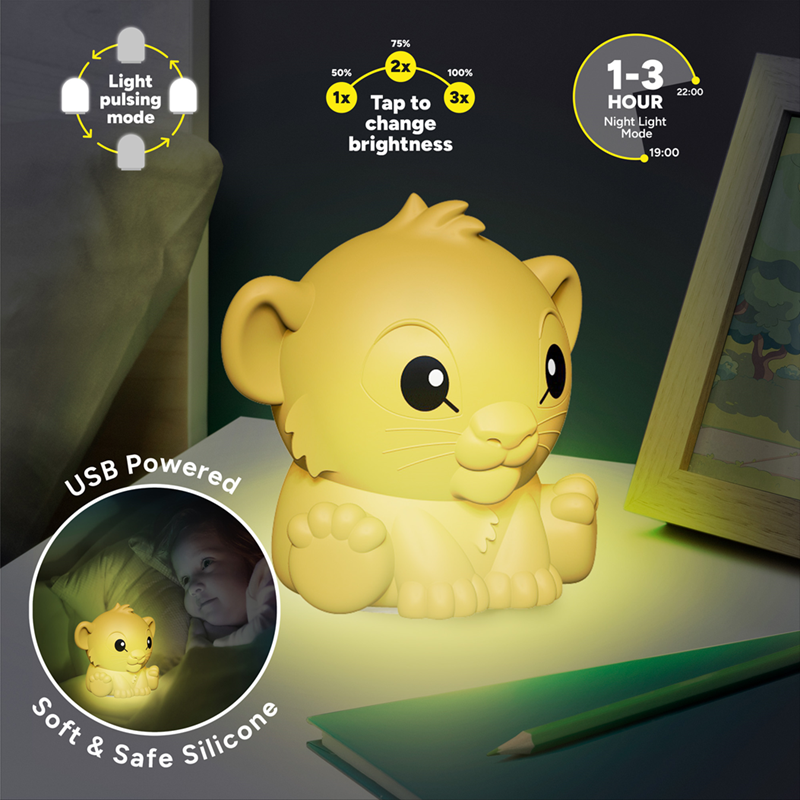 Précommande : ROI LION - Simba - Lampe en Silicone Rechargeable 15cm