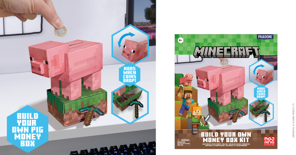 Précommande : MINECRAFT - Cochon - Tirelire Kit