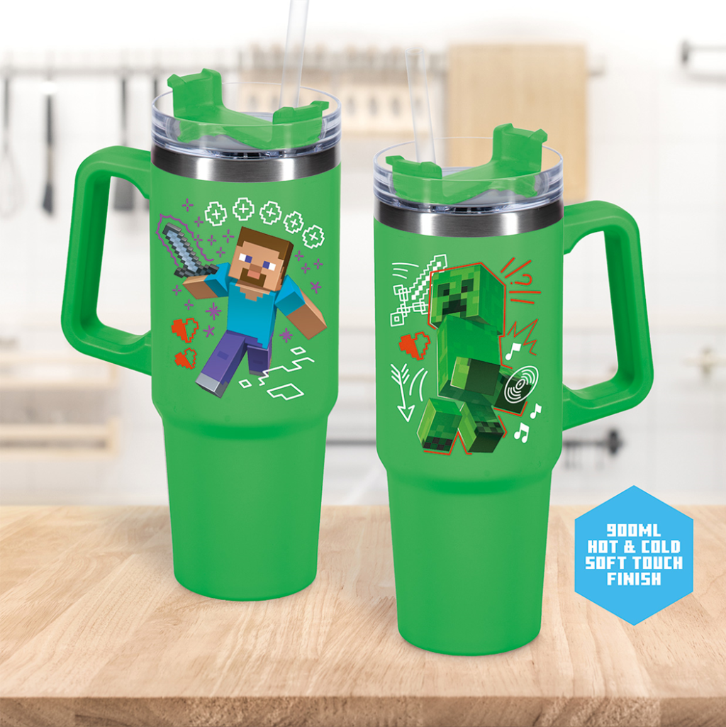 Précommande : MINECRAFT - Steeve - Mug de Voyage XL 900ml avec paille