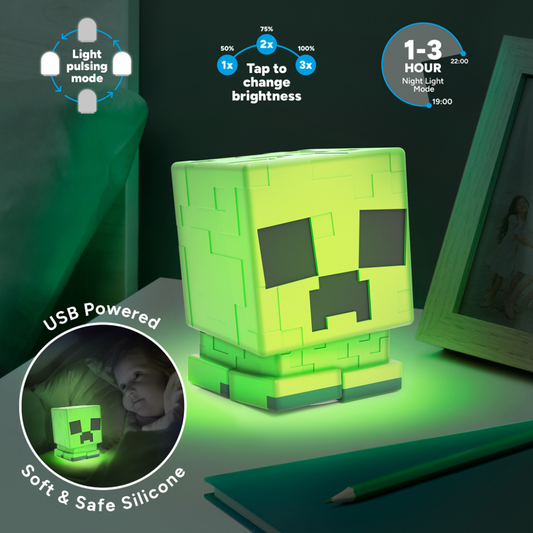 Précommande : MINECRAFT - Creeper - Lampe en Silicone Rechargeable 15cm