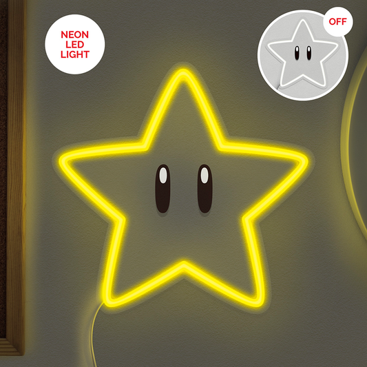 Précommande : SUPER MARIO - Star - Lampe Murale Neon LED