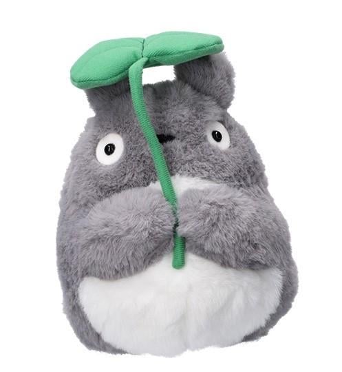 Précommande : MON VOISIN TOTORO - Totoro Gris avec feuille - Peluche Nakayoshi