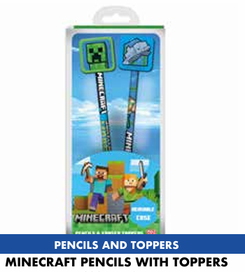 Précommande : MINECRAFT - Pencil & Topper 2PK