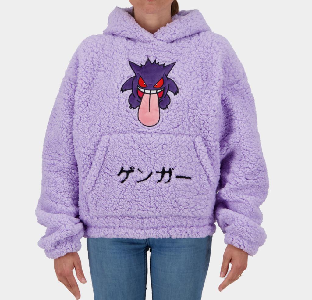 Précommande : POKEMON - Ectoplasme - Pull à Capuche Teddy pour Femme (S)