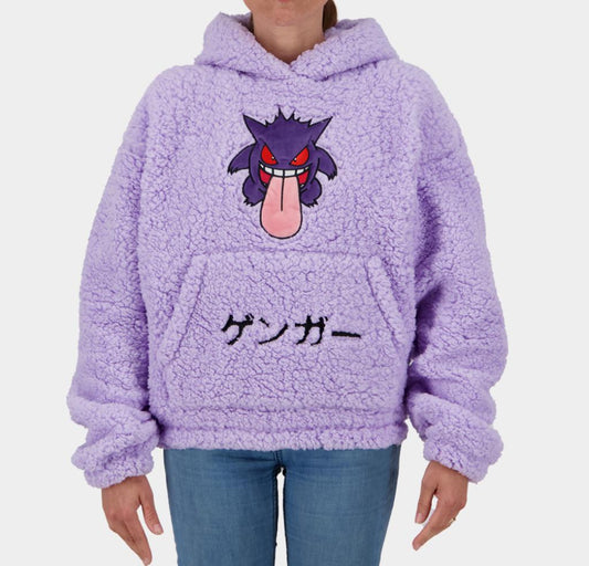 Précommande : POKEMON - Ectoplasme - Pull à Capuche Teddy pour Femme (S)