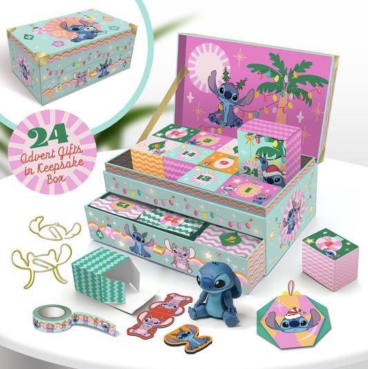 Précommande : STITCH - Coffret Souvenir - Calendrier de l'Avent 24 boites