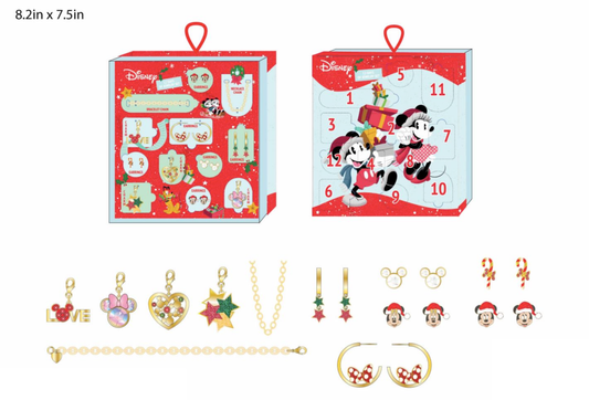 Précommande : MICKEY - Calendrier 12jours - Set Bijoux - 12 Pc.