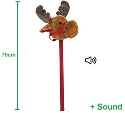 PELUCHE HOBBY HORSE RENNE AVEC MUSIQUE DE NOËL 75CM