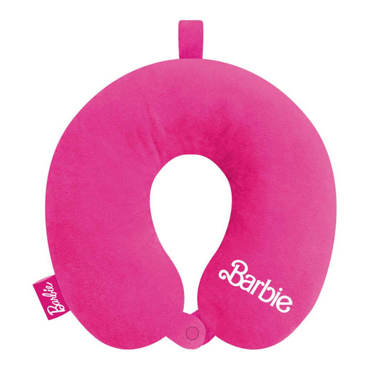 Précommande : BARBIE - Logo - Coussin de Voyage en Velboa