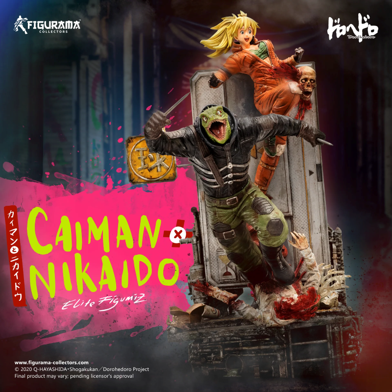 Précommande : DOROHEDORO - Caïman et Nikaido - Statuette Elite Figumiz 1/8 37cm