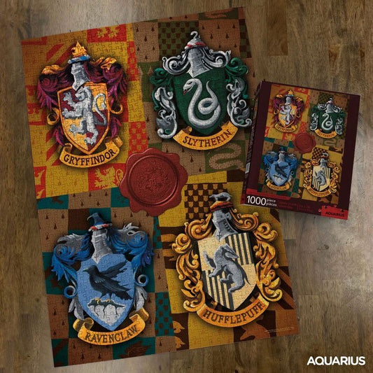 Puzzle 1000 pièces blazon 4 maisons harry potter